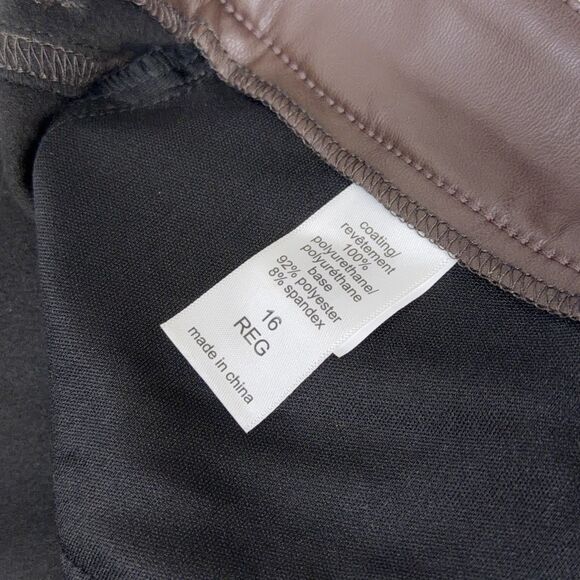 Maurices RTV Perfect Faux Leather Skinny High Rise Pant Women's 16 Reg Brown NWT - Picture 8 of 14